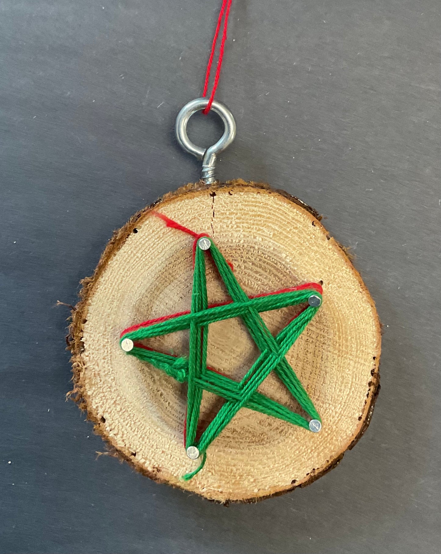 Large Star Ornament - Red & Green