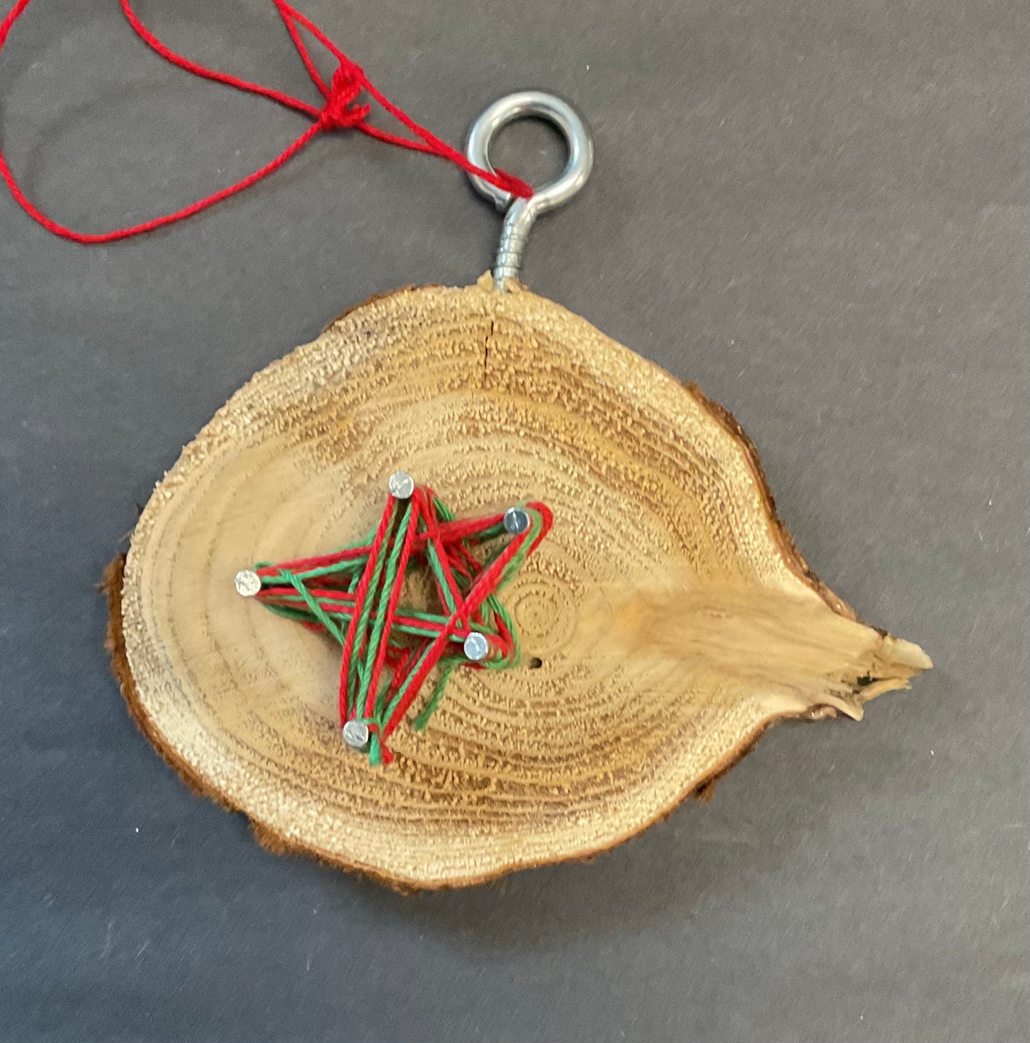 Small Star Ornament - Red & Green