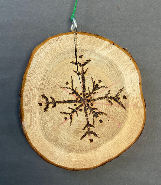 Large Star Ornament - Wood Burning