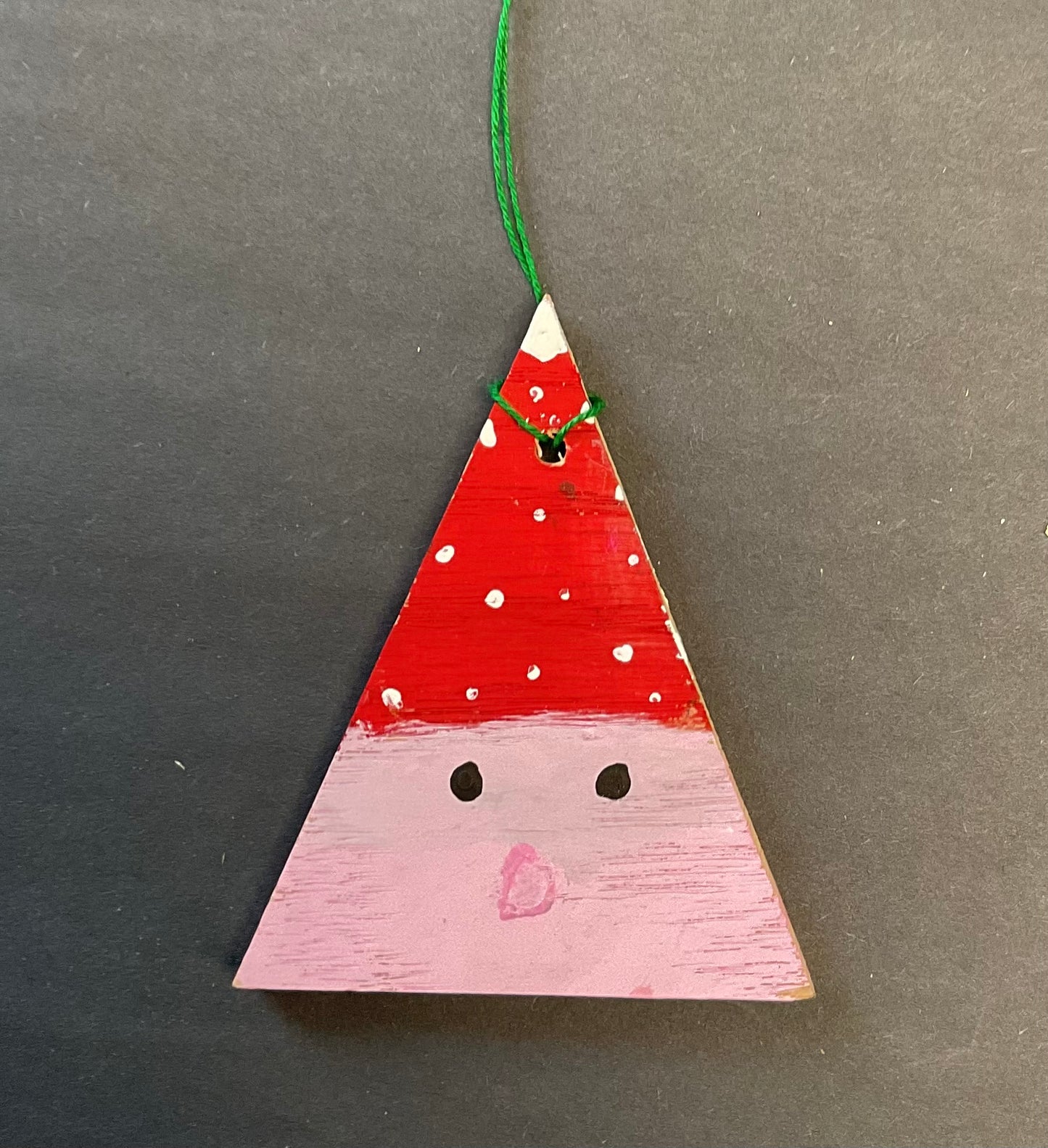 Triangle Ornament - Red Gnome