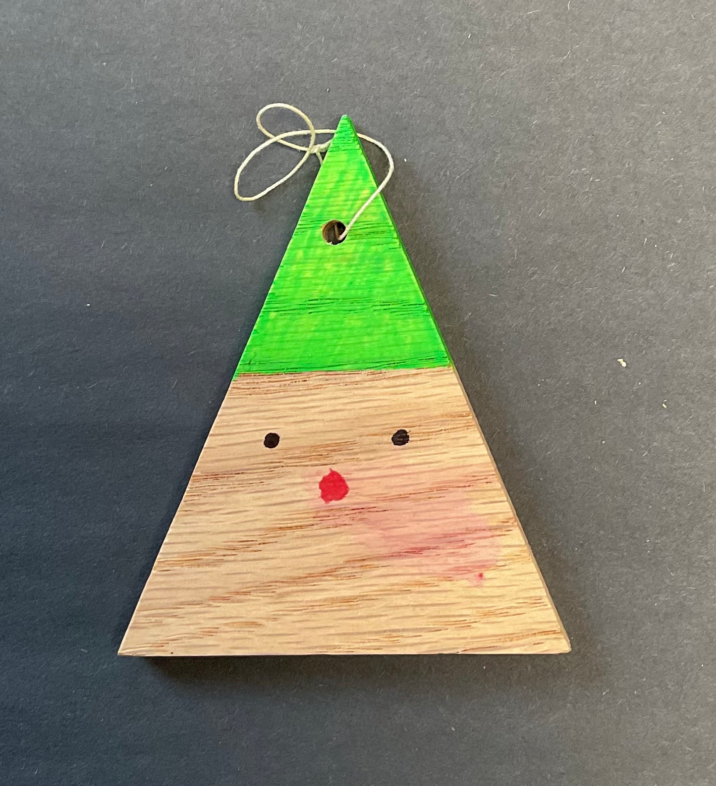 Triangle Ornament - Green Gnome