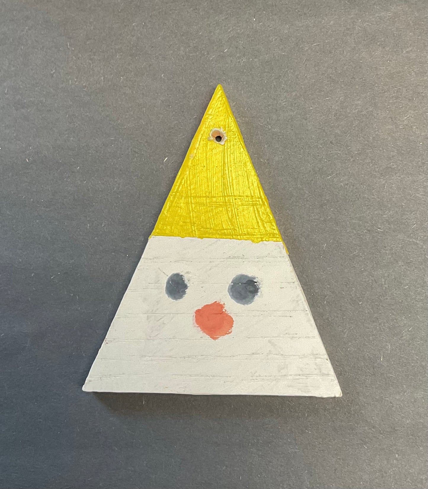 Triangle Ornament - Yellow Gnome