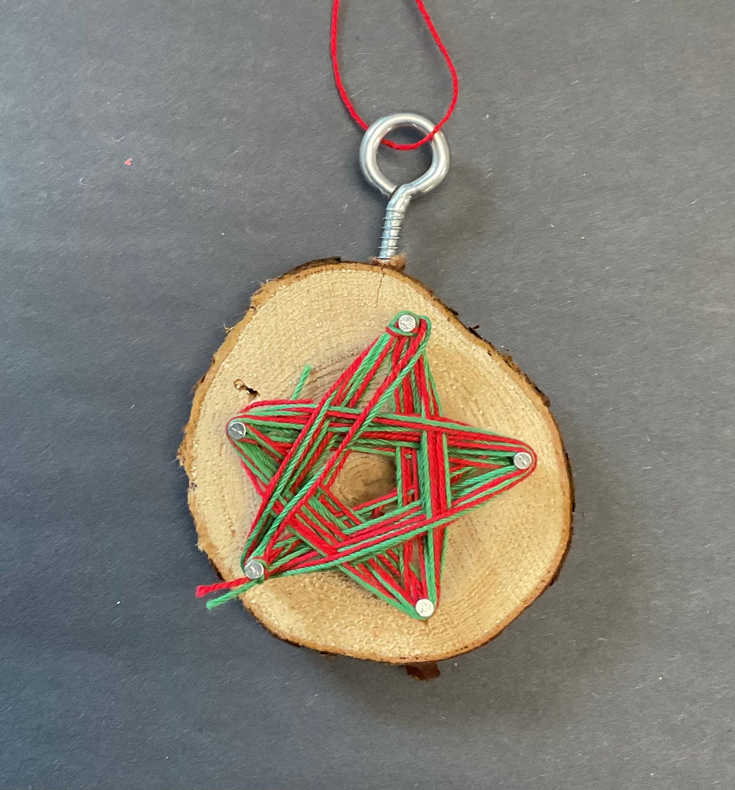Small Star Ornament - Red & Green